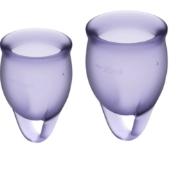 Comprar SATISFYER - FEEL CONFIDENT KIT COPA MENSTRUAL LILA 15 + 20 ML al mejor precio - Envíos Discretos