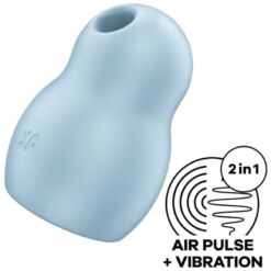 Comprar SATISFYER - PRO TO GO 1 ESTIMULADOR Y VIBRADOR DOBLE AZUL al mejor precio - Envíos Discretos