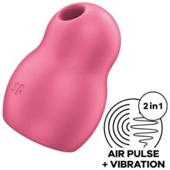 Comprar SATISFYER - PRO TO GO 1 ESTIMULADOR Y VIBRADOR DOBLE ROJO al mejor precio - Envíos Discretos