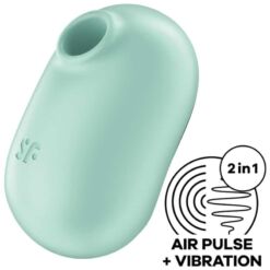 Comprar SATISFYER - PRO TO GO 2 ESTIMULADOR Y VIBRADOR DOBLE VERDE al mejor precio - Envíos Discretos