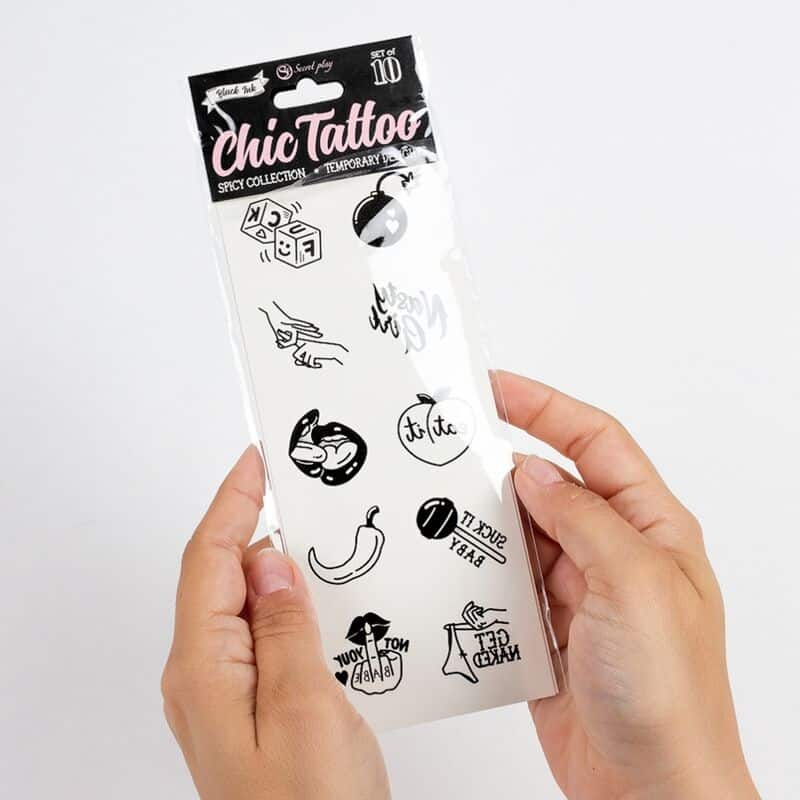 SECRET PLAY - SET DE 10 TATTOOS TEMPORALES SPICY COLLECTION - piKanteo | Despierta tu lado más piKante Comprar SECRET PLAY - SET DE 10 TATTOOS TEMPORALES SPICY COLLECTION al mejor precio - Envíos Discretos