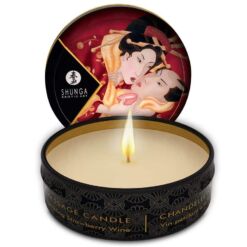 Comprar SHUNGA - MINI CARESS BY CANDELIGHT VELA MASAJE FRESAS Y CAVA 30 ML al mejor precio - Envíos Discretos