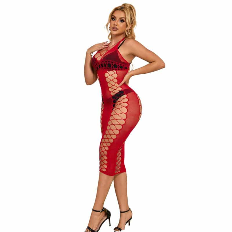 SUBBLIME - 952327 VESTIDO DE REJILLA LARGO ROJO TALLA ÚNICA - piKanteo | Despierta tu lado más piKante Comprar SUBBLIME - 952327 VESTIDO DE REJILLA LARGO ROJO TALLA ÚNICA al mejor precio - Envíos Discretos