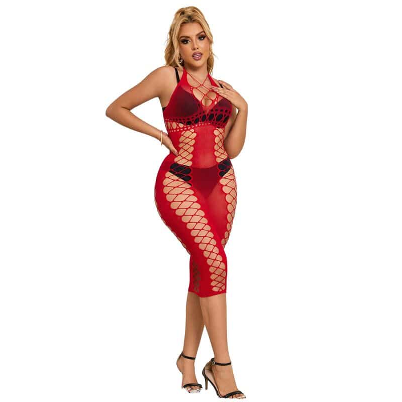 SUBBLIME - 952327 VESTIDO DE REJILLA LARGO ROJO TALLA ÚNICA - piKanteo | Despierta tu lado más piKante Comprar SUBBLIME - 952327 VESTIDO DE REJILLA LARGO ROJO TALLA ÚNICA al mejor precio - Envíos Discretos