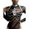 Comprar SUBBLIME - 953737 ARNÉS DE PECHO CON ANILLOS Y CADENAS PLATA TALLA ÚNICA al mejor precio - Envíos Discretos