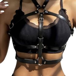 Comprar SUBBLIME - ARNÉS DE PECHO ANILLAS DE CUERO NEGRO TALLA ÚNICA al mejor precio - Envíos Discretos