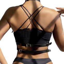 Comprar SUBBLIME - ARNÉS DE PECHO ANILLAS DE CUERO NEGRO TALLA ÚNICA al mejor precio - Envíos Discretos