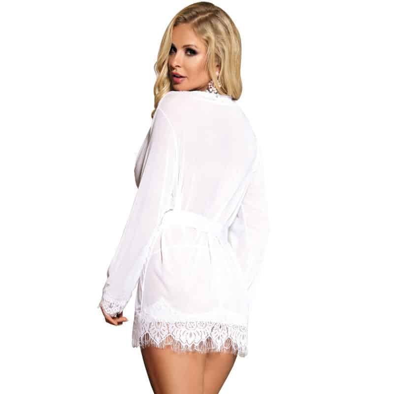 SUBBLIME - BABYDOLL BLANCO MANGA LARGA Y CON FLECOS S/M - piKanteo | Despierta tu lado más piKante Comprar SUBBLIME - BABYDOLL BLANCO MANGA LARGA Y CON FLECOS S/M al mejor precio - Envíos Discretos