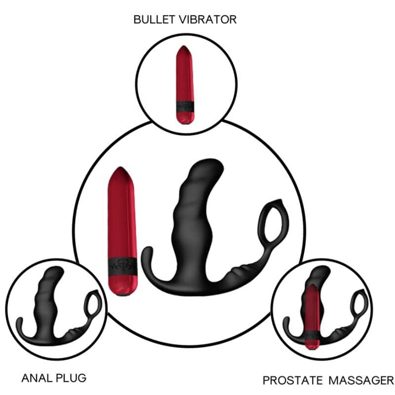 ARMONY - KNIGHT VIBRADOR ANAL PROSTATA & ANILLO CONTROL REMOTO NEGRO - piKanteo | Despierta tu lado más piKante Comprar ARMONY - KNIGHT VIBRADOR ANAL PROSTATA & ANILLO CONTROL REMOTO NEGRO al mejor precio - Envíos Discretos