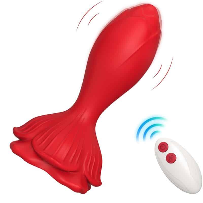 ARMONY - ROSA VIBRADOR & PLUG ANAL PEQUEÑO CONTROL REMOTO ROJO - piKanteo | Despierta tu lado más piKante Comprar ARMONY - ROSA VIBRADOR & PLUG ANAL PEQUEÑO CONTROL REMOTO ROJO al mejor precio - Envíos Discretos