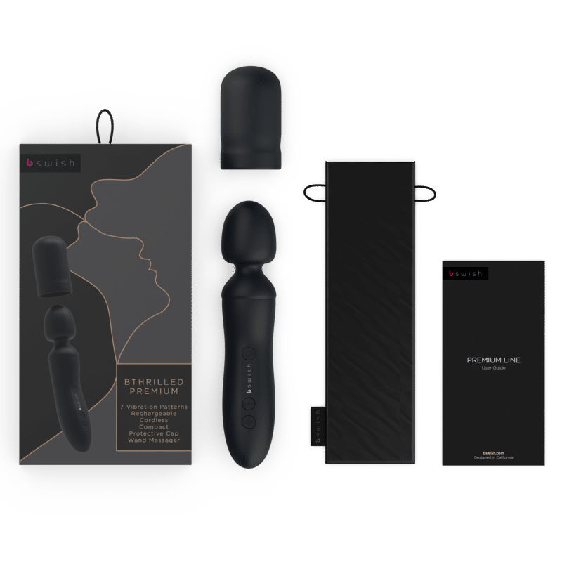 B SWISH - BTHRILLED VIBRADOR WAND PREMIUM NEGRO - piKanteo | Despierta tu lado más piKante Comprar B SWISH - BTHRILLED VIBRADOR WAND PREMIUM NEGRO al mejor precio - Envíos Discretos