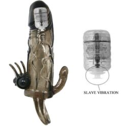 Comprar BAILE - BRAVE MAN FUNDA PENE ANAL Y CLITORIS VIBRADOR 16.5 CM NEGRO al mejor precio - Envíos Discretos