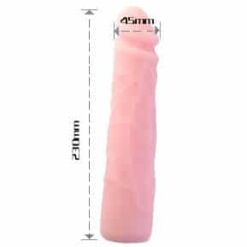 Comprar BAILE - DILDO SILICONA TACTO PIEL REALÍSTICO 23 CM al mejor precio - Envíos Discretos
