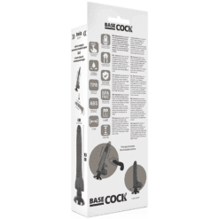 Comprar BASECOCK - VIBRADOR REALÍSTICO 2-1 NEGRO 18.5 CM -O- 4 CM al mejor precio - Envíos Discretos