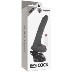 Comprar BASECOCK - VIBRADOR REALÍSTICO ARTICULABLE CONTROL REMOTO NEGRO 18.5 CM -O- 4 CM al mejor precio - Envíos Discretos