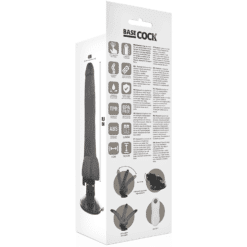 Comprar BASECOCK - VIBRADOR REALÍSTICO ARTICULABLE CONTROL REMOTO NEGRO 18.5 CM -O- 4 CM al mejor precio - Envíos Discretos