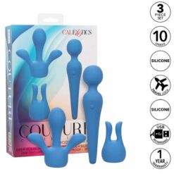 Comprar CALEXOTICS - COUTURE KIT VIBRADOR WAND 10 VIBRACIONES AZUL al mejor precio - Envíos Discretos