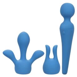 Comprar CALEXOTICS - COUTURE KIT VIBRADOR WAND 10 VIBRACIONES AZUL al mejor precio - Envíos Discretos