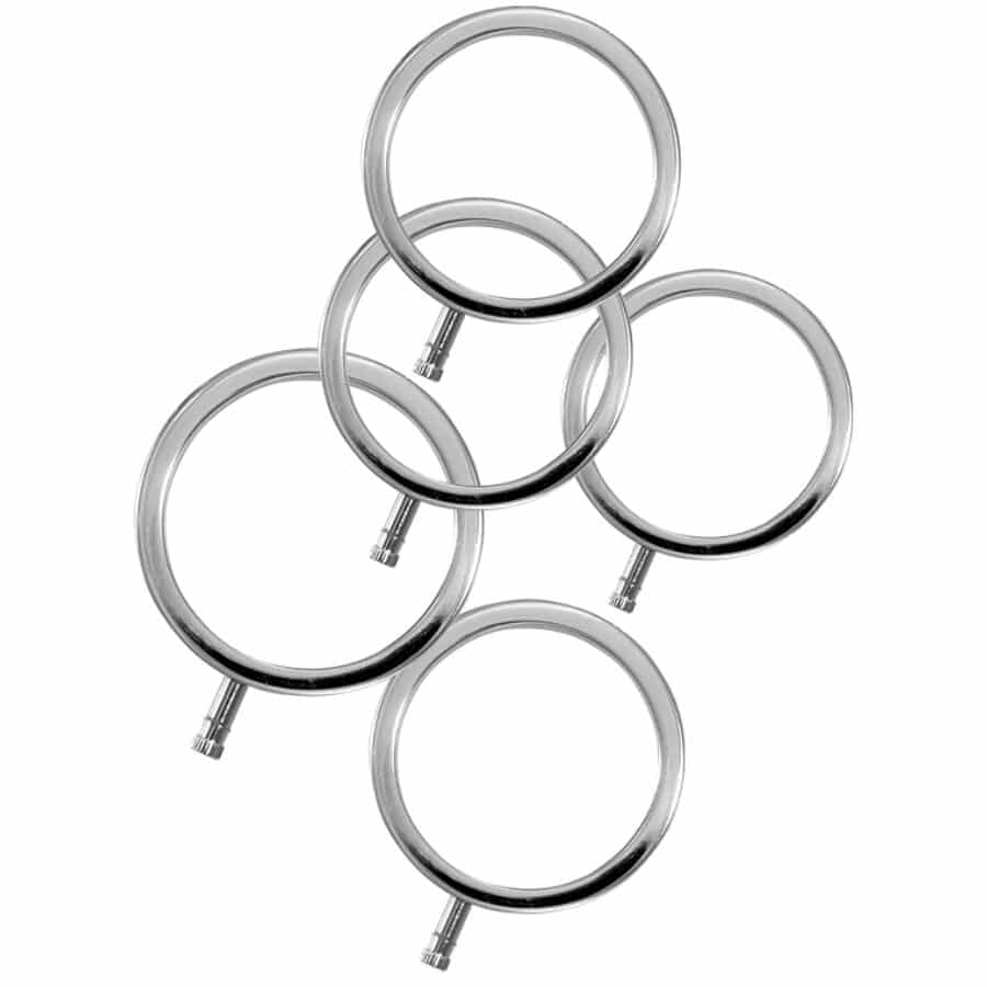 ELECTRASTIM - ELECTRARINGS ANILLOS METÁLICOS PARA EL PENE PACK 5 - piKanteo | Despierta tu lado más piKante Comprar ELECTRASTIM - ELECTRARINGS ANILLOS METÁLICOS PARA EL PENE PACK 5 al mejor precio - Envíos Discretos