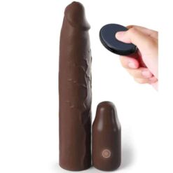 Comprar FANTASY X- TENSIONS - PIPEDREAMS SLEEVE 22,86 CM + 7,62 CM PLUG REMOTE BROWN al mejor precio - Envíos Discretos