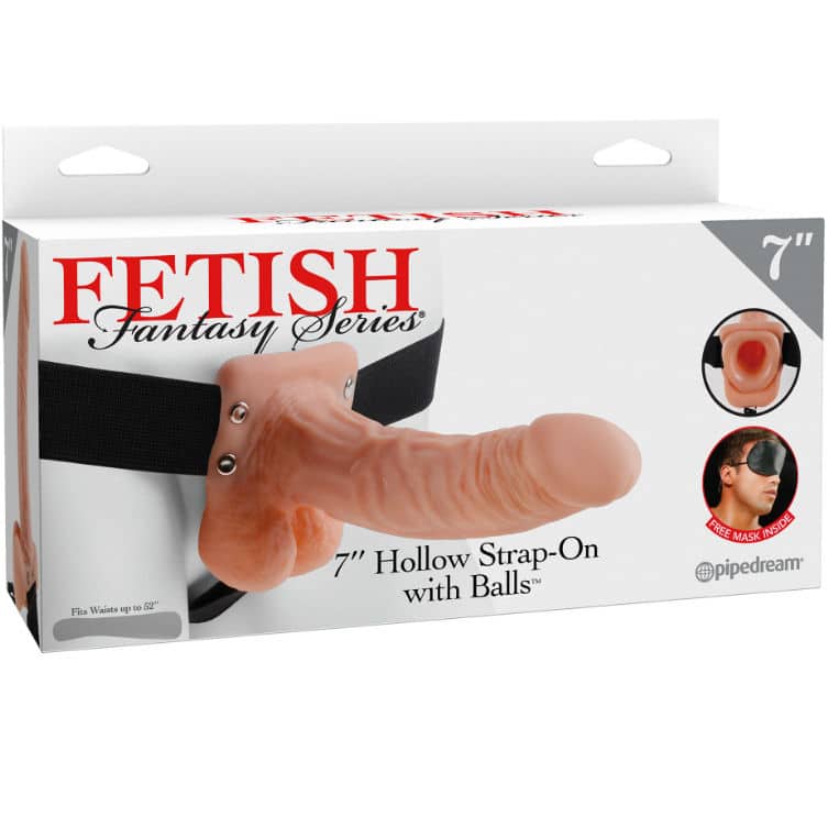 FETISH FANTASY SERIES - 7 HOLLOW STRAP-ON WITH BALLS 17.8CM NATURAL - piKanteo | Despierta tu lado más piKante Comprar FETISH FANTASY SERIES - 7 HOLLOW STRAP-ON WITH BALLS 17.8CM NATURAL al mejor precio - Envíos Discretos