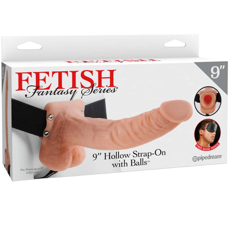 FETISH FANTASY SERIES - 9 HOLLOW STRAP-ON WITH BALLS 22.9CM NATURAL - piKanteo | Despierta tu lado más piKante Comprar FETISH FANTASY SERIES - 9 HOLLOW STRAP-ON WITH BALLS 22.9CM NATURAL al mejor precio - Envíos Discretos
