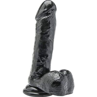 GET REAL – DILDO 18 CM CON TESTÍCULOS NEGRO