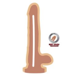 Comprar GET REAL - DUAL DENSITY DILDO 12 CM CON TESTÍCULOS NATURAL al mejor precio - Envíos Discretos