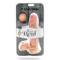 Comprar GET REAL - DUAL DENSITY DILDO 12 CM CON TESTÍCULOS NATURAL al mejor precio - Envíos Discretos