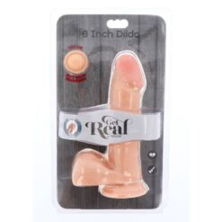 Comprar GET REAL - DUAL DENSITY DILDO 18 CM CON TESTÍCULOS NATURAL al mejor precio - Envíos Discretos