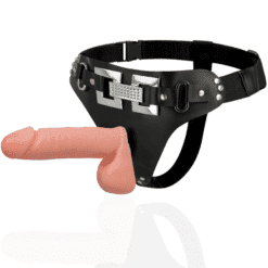 Comprar HARNESS ATTRACTION - ARNÉS DELUXE CON VIBRACIÓN REALÍSTICO 18 CM -O- 4.5 CM al mejor precio - Envíos Discretos