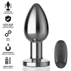 INTENSE - PLUG ANAL 10 VIBRACIONES METAL CON CONTROL REMOTO L - piKanteo | Despierta tu lado más piKante Comprar INTENSE - PLUG ANAL 10 VIBRACIONES METAL CON CONTROL REMOTO L al mejor precio - Envíos Discretos