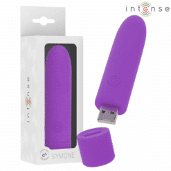 Comprar INTENSE - SYMONE BALA VIBRADORA RECARGABLE POR USB 8 VIBRACIONES MORADO 10 X 2.2 CM al mejor precio - Envíos Discretos