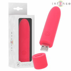 Comprar INTENSE - SYMONE BALA VIBRADORA RECARGABLE POR USB 8 VIBRACIONES ROJO 10 X 2.2 CM al mejor precio - Envíos Discretos