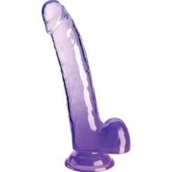 Comprar KING COCK - CLEAR DILDO CON TESTÍCULOS 20.3 CM MORADO al mejor precio - Envíos Discretos
