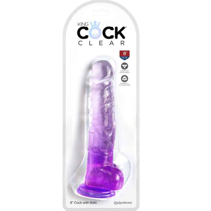 KING COCK - CLEAR PENE REALÍSTICO CON TESTÍCULOS 16.5 CM MORADO - piKanteo | Despierta tu lado más piKante Comprar KING COCK - CLEAR PENE REALÍSTICO CON TESTÍCULOS 16.5 CM MORADO al mejor precio - Envíos Discretos