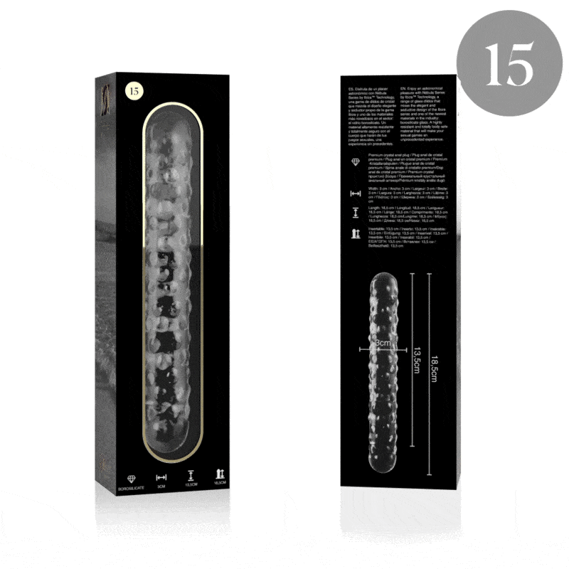 NEBULA SERIES BY IBIZA - MODELO 15 DILDO CRISTAL TRANSPARENTE 18.5 CM -O- 3 CM - piKanteo | Despierta tu lado más piKante Comprar NEBULA SERIES BY IBIZA - MODELO 15 DILDO CRISTAL TRANSPARENTE 18.5 CM -O- 3 CM al mejor precio - Envíos Discretos
