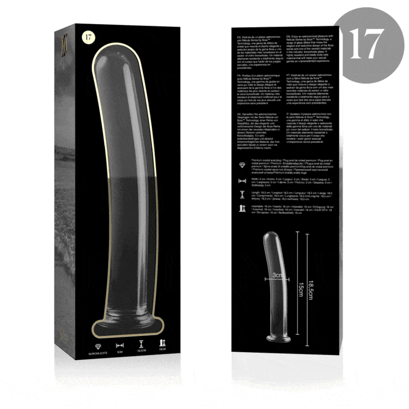 NEBULA SERIES BY IBIZA - MODELO 17 DILDO CRISTAL TRANSPARENTE 18.5 CM -O- 3 CM - piKanteo | Despierta tu lado más piKante Comprar NEBULA SERIES BY IBIZA - MODELO 17 DILDO CRISTAL TRANSPARENTE 18.5 CM -O- 3 CM al mejor precio - Envíos Discretos