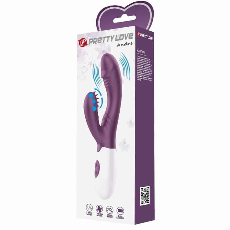 PRETTY LOVE - ANDRE VIBRADOR RABBIT & ESTIMULADOR PUNTO G MORADO - piKanteo | Despierta tu lado más piKante Comprar PRETTY LOVE - ANDRE VIBRADOR RABBIT & ESTIMULADOR PUNTO G MORADO al mejor precio - Envíos Discretos