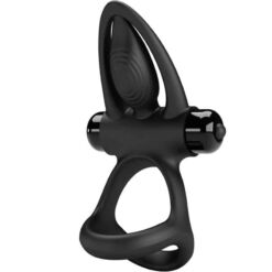 Comprar PRETTY LOVE - ANILLO VIBRADOR 10 VIBRACIONES SILICONA NEGRO al mejor precio - Envíos Discretos
