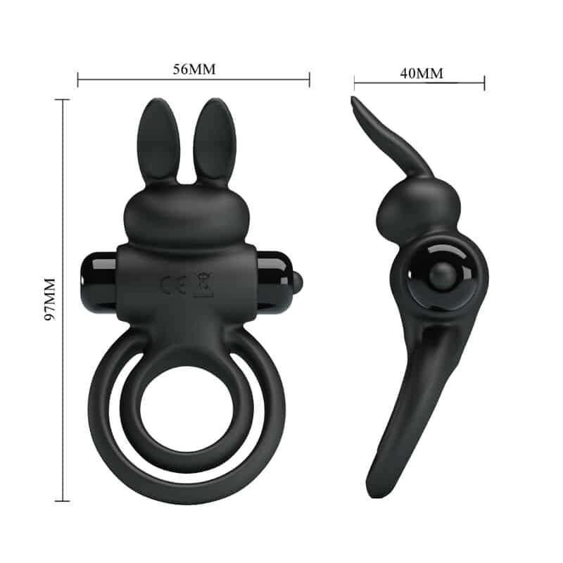 PRETTY LOVE - ANILLO VIBRADOR III CONEJO PARA PENE NEGRO - piKanteo | Despierta tu lado más piKante Comprar PRETTY LOVE - ANILLO VIBRADOR III CONEJO PARA PENE NEGRO al mejor precio - Envíos Discretos