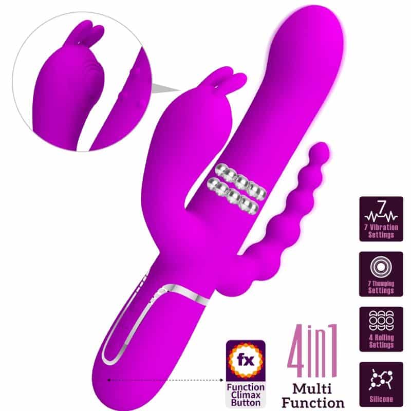 PRETTY LOVE - CAMMY TRIPLE VIBRADOR MULTIFUNCIÓN 4 EN 1 ROSA - piKanteo | Despierta tu lado más piKante Comprar PRETTY LOVE - CAMMY TRIPLE VIBRADOR MULTIFUNCIÓN 4 EN 1 ROSA al mejor precio - Envíos Discretos