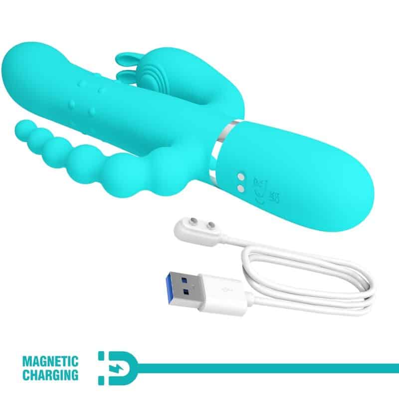 PRETTY LOVE - CAMMY TRIPLE VIBRADOR RABBIT MULTIFUNCIÓN 4 EN 1 AZUL - piKanteo | Despierta tu lado más piKante Comprar PRETTY LOVE - CAMMY TRIPLE VIBRADOR RABBIT MULTIFUNCIÓN 4 EN 1 AZUL al mejor precio - Envíos Discretos