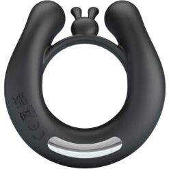 Comprar PRETTY LOVE - DAHLIA ANILLO VIBRADOR + ESTIMULADOR DE CLÍTOIS 12 VIBRACIONES NEGRO al mejor precio - Envíos Discretos