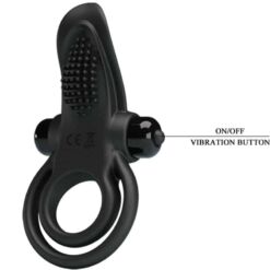 Comprar PRETTY LOVE - DOBLE ANILLO VIBRADOR + ESTIMULADOR CLÍTORIS 10 VIBRACIONES NEGRO al mejor precio - Envíos Discretos