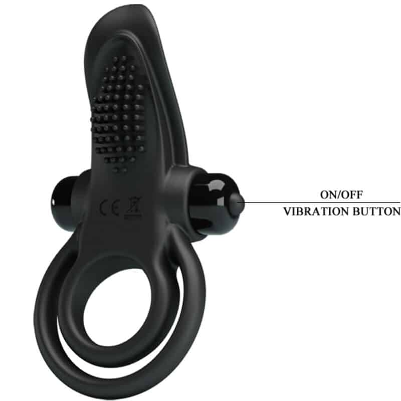 PRETTY LOVE - DOBLE ANILLO VIBRADOR + ESTIMULADOR CLÍTORIS 10 VIBRACIONES NEGRO - piKanteo | Despierta tu lado más piKante Comprar PRETTY LOVE - DOBLE ANILLO VIBRADOR + ESTIMULADOR CLÍTORIS 10 VIBRACIONES NEGRO al mejor precio - Envíos Discretos