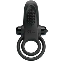 Comprar PRETTY LOVE - DOBLE ANILLO VIBRADOR + ESTIMULADOR CLÍTORIS 10 VIBRACIONES NEGRO al mejor precio - Envíos Discretos