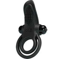 Comprar PRETTY LOVE - DOBLE ANILLO VIBRADOR + ESTIMULADOR CLÍTORIS 10 VIBRACIONES NEGRO al mejor precio - Envíos Discretos