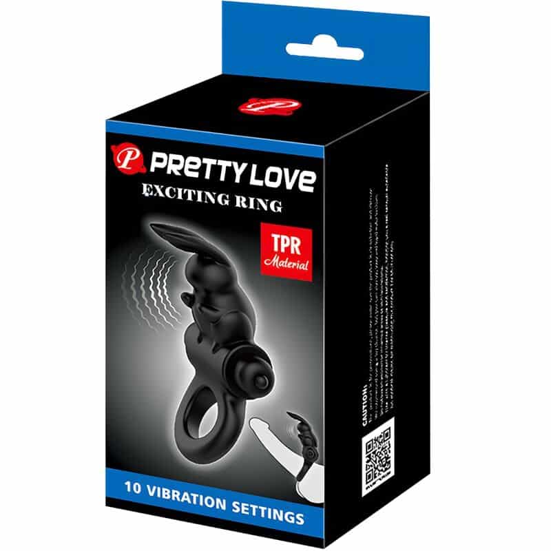 PRETTY LOVE - EXCITING RING ANILLO VIBRADOR RABBIT 10 VIBRACIONES NEGRO - piKanteo | Despierta tu lado más piKante Comprar PRETTY LOVE - EXCITING RING ANILLO VIBRADOR RABBIT 10 VIBRACIONES NEGRO al mejor precio - Envíos Discretos