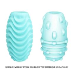 Comprar PRETTY LOVE - HUEVO MASTURBADOR DOBLE CARA TURQUESA al mejor precio - Envíos Discretos